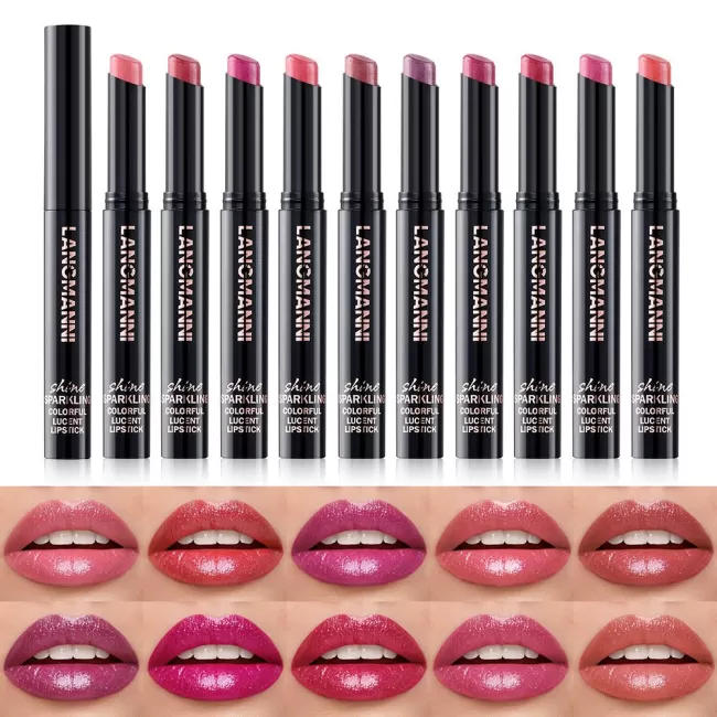 Langmanni Lipstick Oblique Rotating 10 Colors