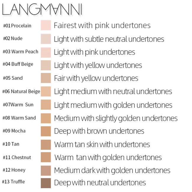 Langmanni Foundation Liquid Face Concealer Langmanni Foundation Liquid Face Concealer